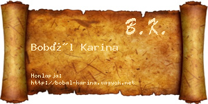 Bobál Karina névjegykártya